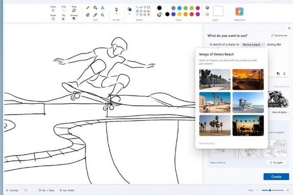 Paint в Windows 11 сможет создавать картинки по текстовому описанию