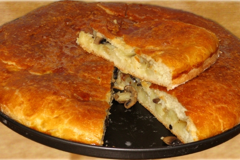 Пирог с фасолью в мультиварке