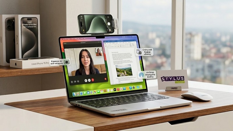 Ідеальний цифровий тандем: як взаємодіють Macbook Neo та Айфон 15 в од