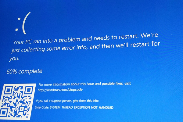 Обновление Windows 10 вызывает цикличный «синий экран смерти»