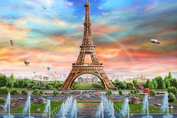 Картины по номерам с Парижем: как нарисовать красивую картину за неско